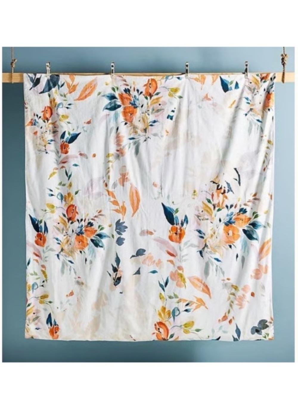 Anthropologie Briony Queen Cotton Slub Duvet Cover & 2 Standard Shams - Picture 4 of 7